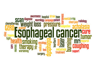 Esophageal cancer word cloud concept 2