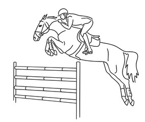 Show jumping competitions, overcoming obstacles