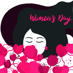 women's day. 8 march.  Vector card design