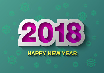 Happy new year 2018, Year of the dog, Vector illustration