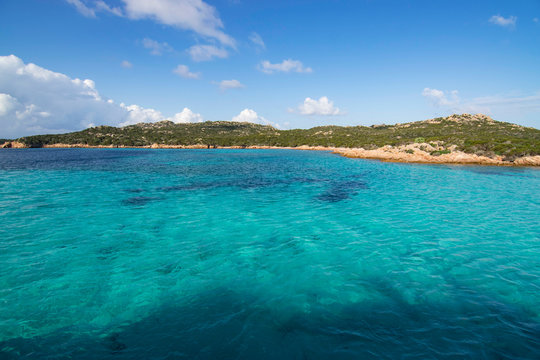 View of the Maddalena Archipelago in Sardinia