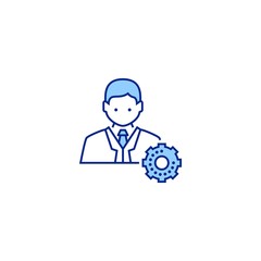 employee creative icon. From Business People icons collection. Isolated employee sign on white background