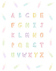 Cute and colorful alphabet poster for child's room decoration!