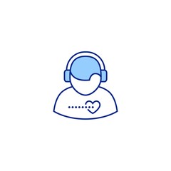 Fototapeta premium earphones creative icon. From Music icons collection. Isolated earphones sign on white background