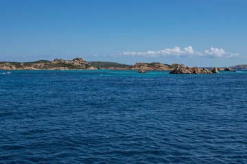 Fototapeta na wymiar View of the Maddalena Archipelago in Sardinia