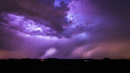 thunderstorm in the night