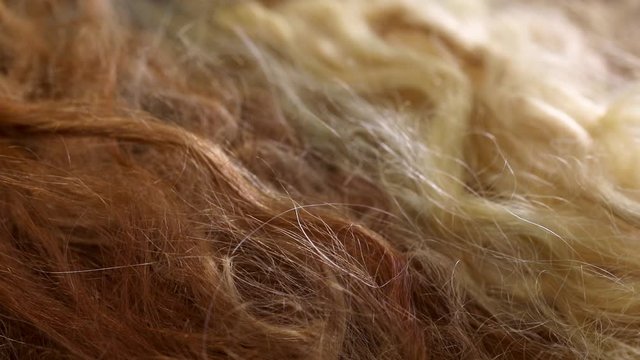 Wig production, real hair wigs, False hair. Hair for hair extension. beautiful artificial hair