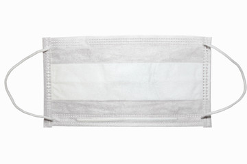 Surgical mask protective mask with copy space for text. Chinese coronavirus outbreak. Isolate.