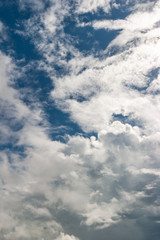 Sky covered with white clouds