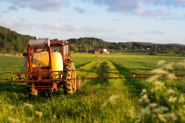 Fototapeta premium tractor in a field