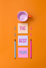 Text sign showing The Best Mom. Business photo text Appreciation for your mother love feelings...
