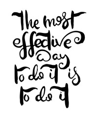 Hand lettering grunge card with textured handcrafted doodle letters in retro style