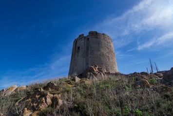 Tower of Red Island in Sardinia