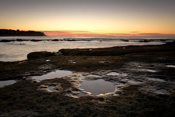 Sunrise by the sea, Bronte Beach, Sydney Australia