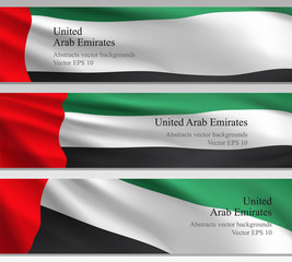 National UAE Vector Banners. Abstract Background Flag United Arab Emirates.