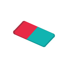 rubber eraser supply education school icon design