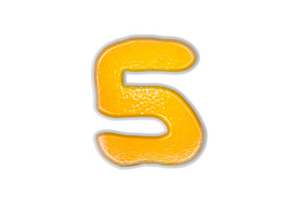 Figure 5 made up of oranges