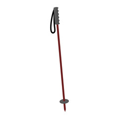 Isolated ski pole image