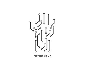 circuit board line,cpu,chip icon logo illustration vector