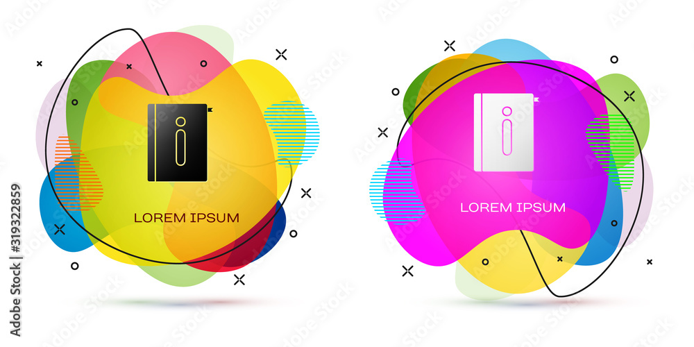 Poster color user manual icon isolated on white background. user guide book. instruction sign. read before 
