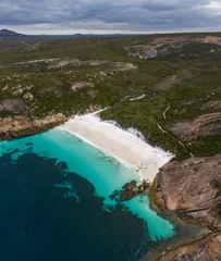 Fotobehang Cape Le Grand National Park, West-Australië Aerial view of Little Hellfire Bay in Cape Le Grand National Park, Esperance, Western Australia