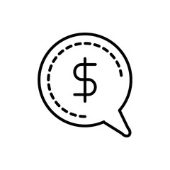 money speech bubble business cash line design