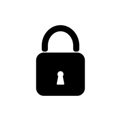 Lock icon. Flat design style. Vector EPS10.