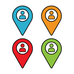Vector : You Are Here Map Pointer Icon