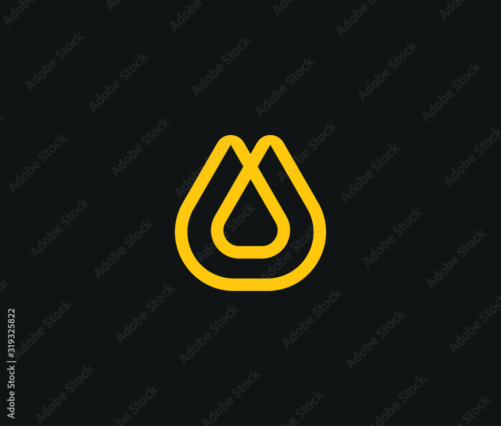 Poster double triangle logo icon minimal emblem design template