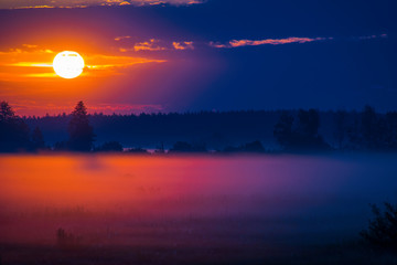 Beautiful landscape during sunrise..