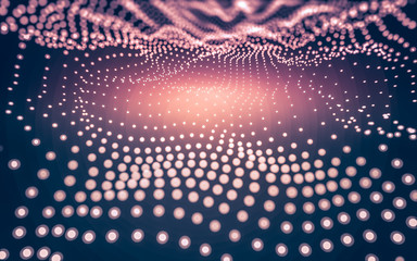 Abstract background. Molecules technology with polygonal shapes, connecting dots and lines. Connection structure. Big data visualization.