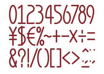 フォント 数字・記号