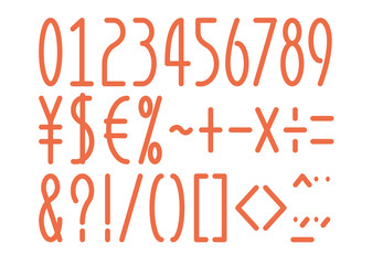 フォント 数字・記号
