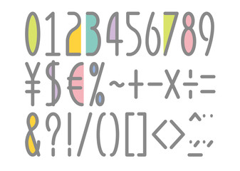 Fototapeta premium フォント 数字・記号