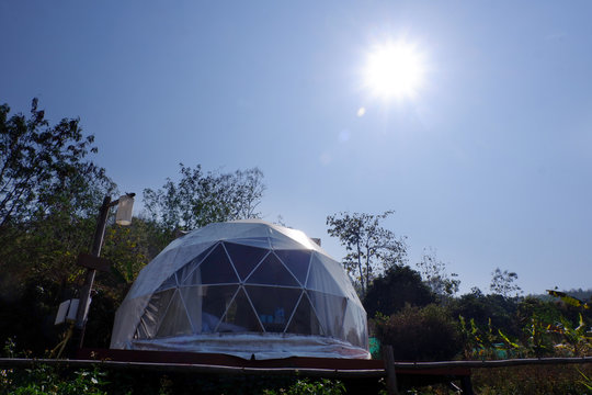 Geodesic dome Tents in Asia.