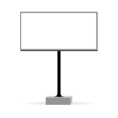 Fototapeta premium Blank big billboard. Mockup isolated on white background.