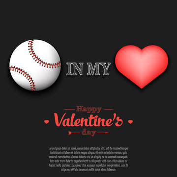 Baseball in my heart. Happy Valentines Day