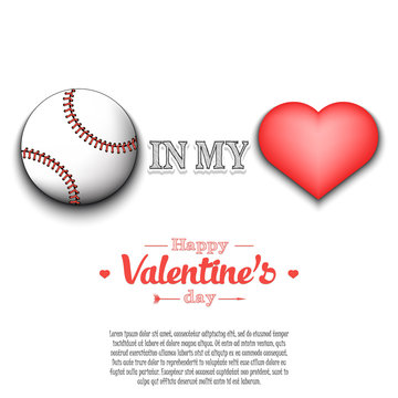 Baseball in my heart. Happy Valentines Day