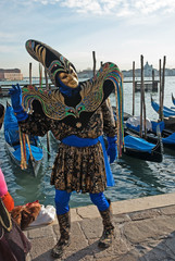 Obraz na płótnie Canvas Italy, Venice colorful carnival masks.