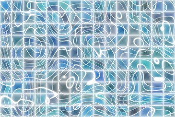 Background with design of abstract glowing lines and shapes