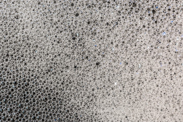 detergent foam closeup