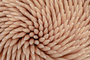 wood toothpicks stacked