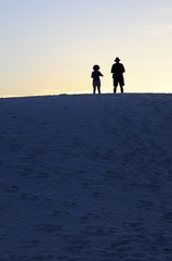 A Couple Watching the Sunset at White Sands