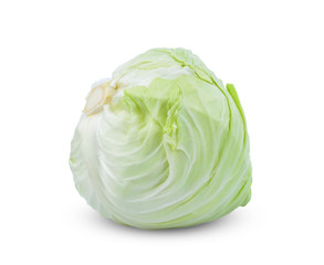 Cabbage (Brassica oleracea var) isolated on white background