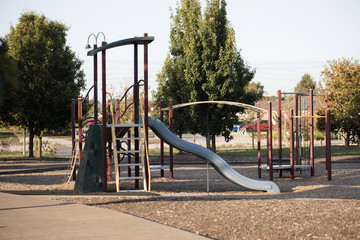 Fototapeta na wymiar Playground with no children playing in it