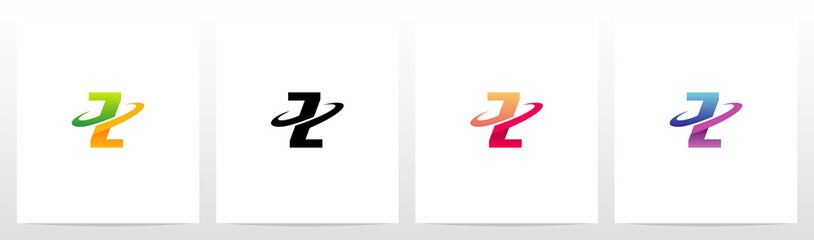 Swoosh Graphic On Letter Logo Design Z