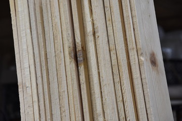 Wooden boards ready for processing