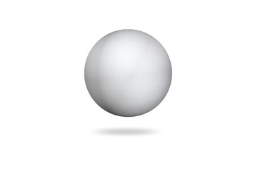 3D white ball metallic isolated on white background