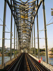Railway bridge over the Don River. A railway bridge built by the Americans.
