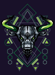 taurus zodiac symbol in saced geometry